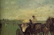 Edgar Degas, Carriage on racehorse ground